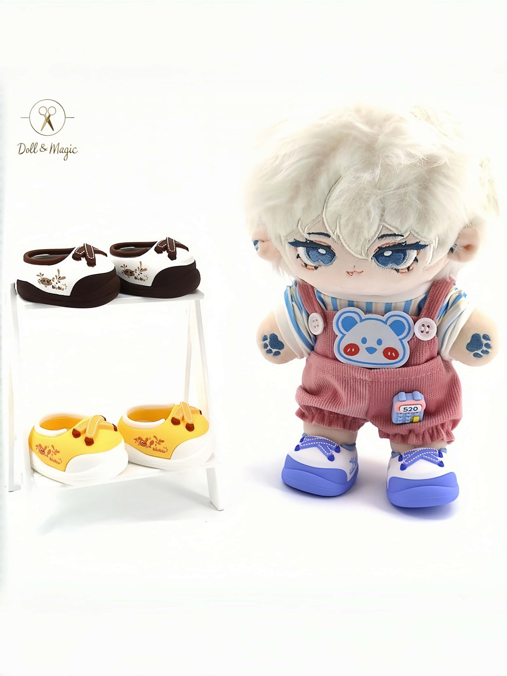 Steady Steps Standable 20cm Cotton Doll Sneakers | Cute Bunny & Bow First-Walker Shoes