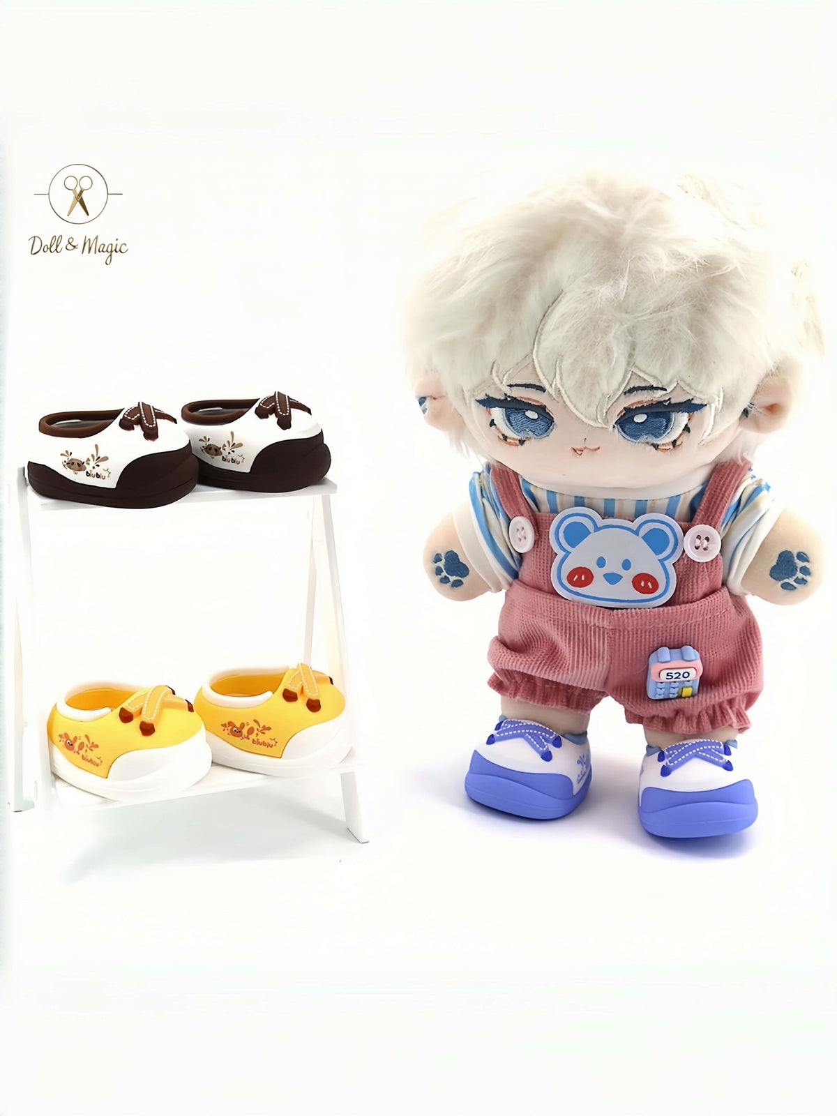 Steady Steps Standable 20cm Cotton Doll Sneakers | Cute Bunny & Bow First-Walker Shoes