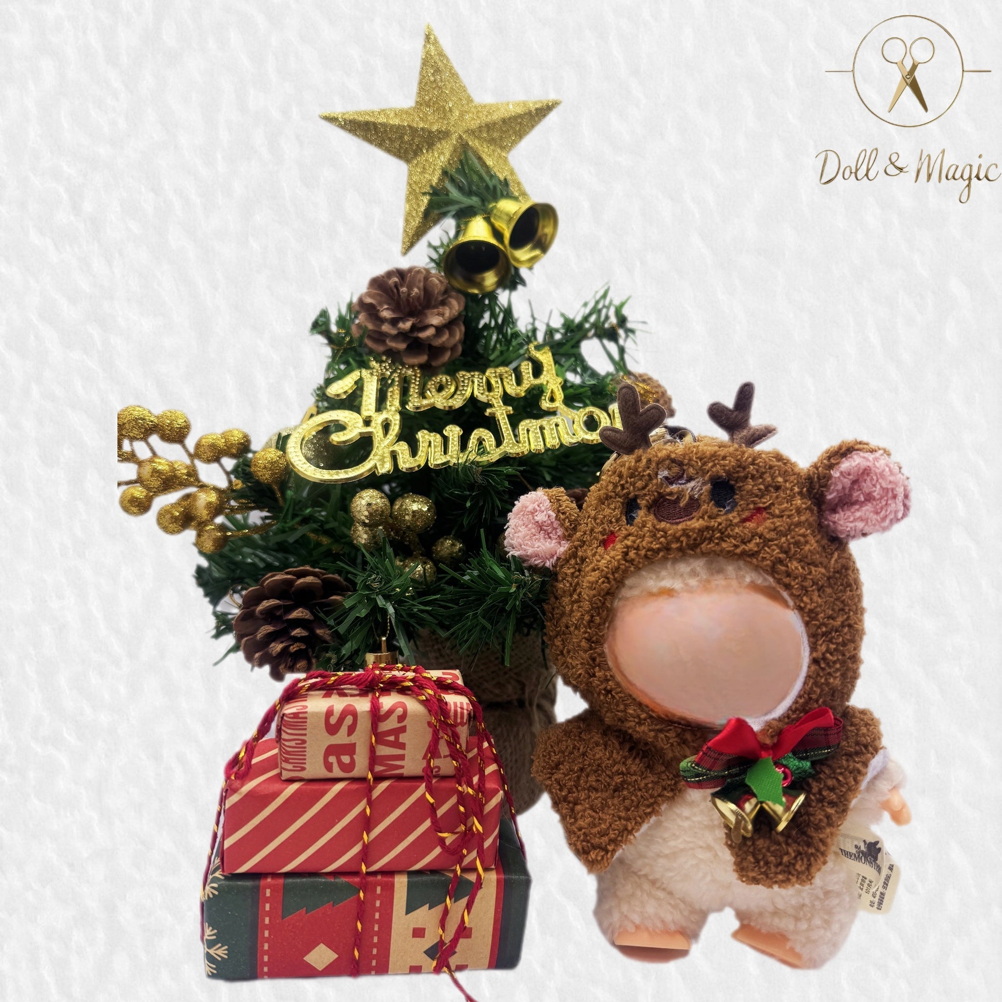 (NO Doll)Doll Outfit Clothes Set for 17cm Dolls, Hand-Knit Fashion Finished Christmas Doll's sweater for Dolls Accessories