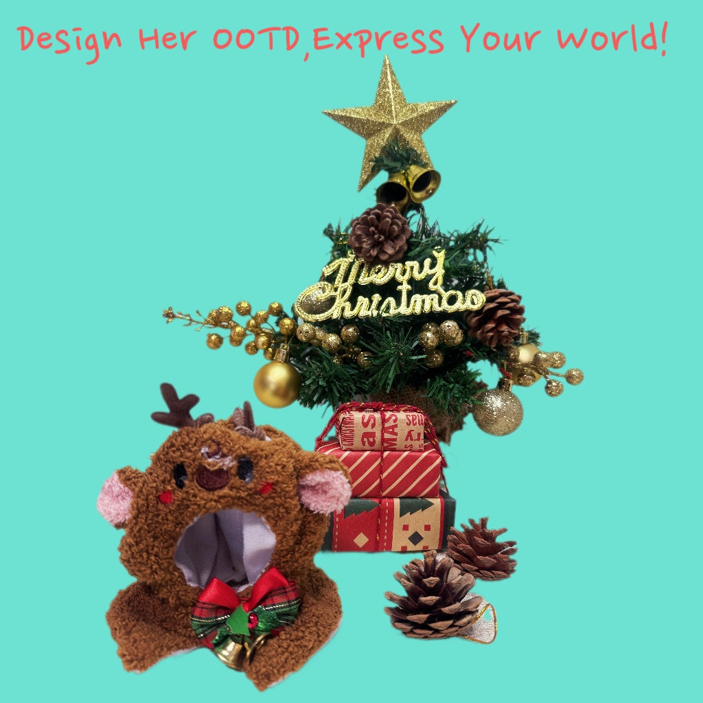 (NO Doll)Doll Outfit Clothes Set for 17cm Dolls, Hand-Knit Fashion Finished Christmas Doll's sweater for Dolls Accessories