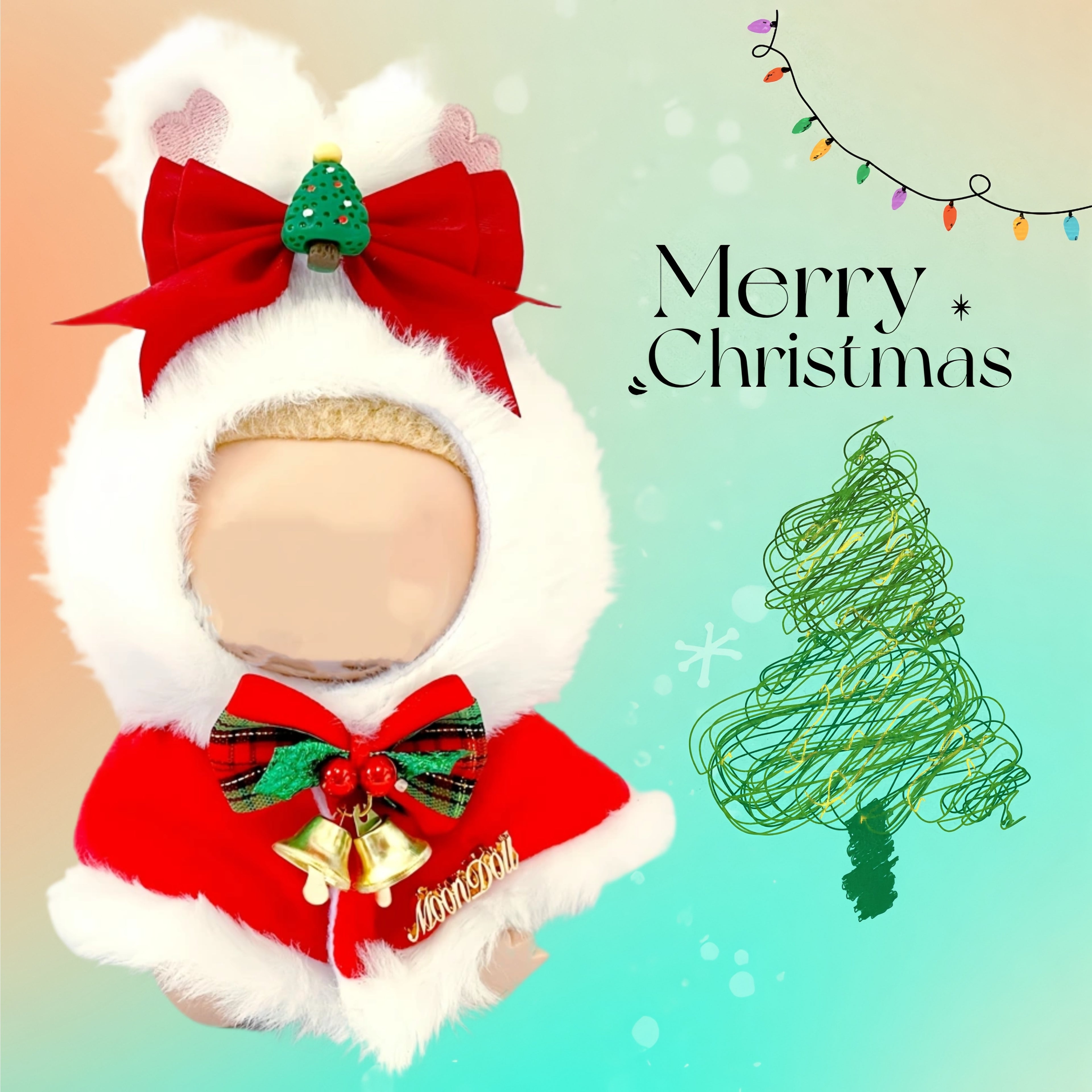 (NO Doll)Doll Outfit Clothes Set for 17cm Dolls, Hand-Knit Fashion Finished Christmas Doll's sweater for Dolls Accessories