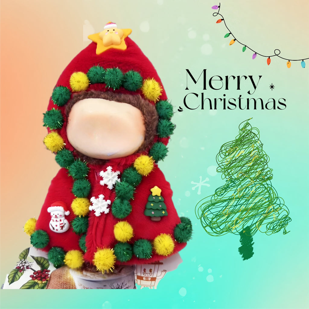 (NO Doll)Doll Outfit Clothes Set for 17cm Dolls, Hand-Knit Fashion Finished Christmas Doll's sweater for Dolls Accessories