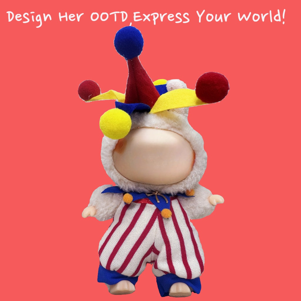 (NO Doll)Doll Outfit Clothes Set for 17cm Dolls, Hand-Knit Fashion Finished Christmas Doll's sweater for Dolls Accessories