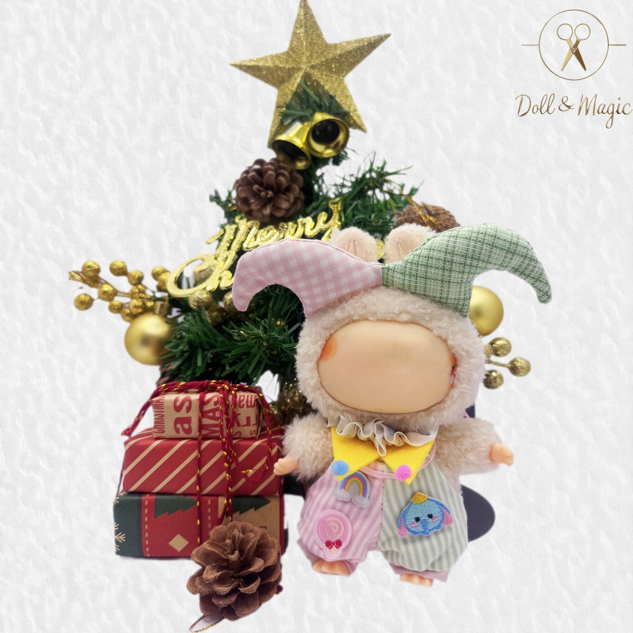 (NO Doll)Doll Outfit Clothes Set for 17cm Dolls, Hand-Knit Fashion Finished Christmas Doll's sweater for Dolls Accessories