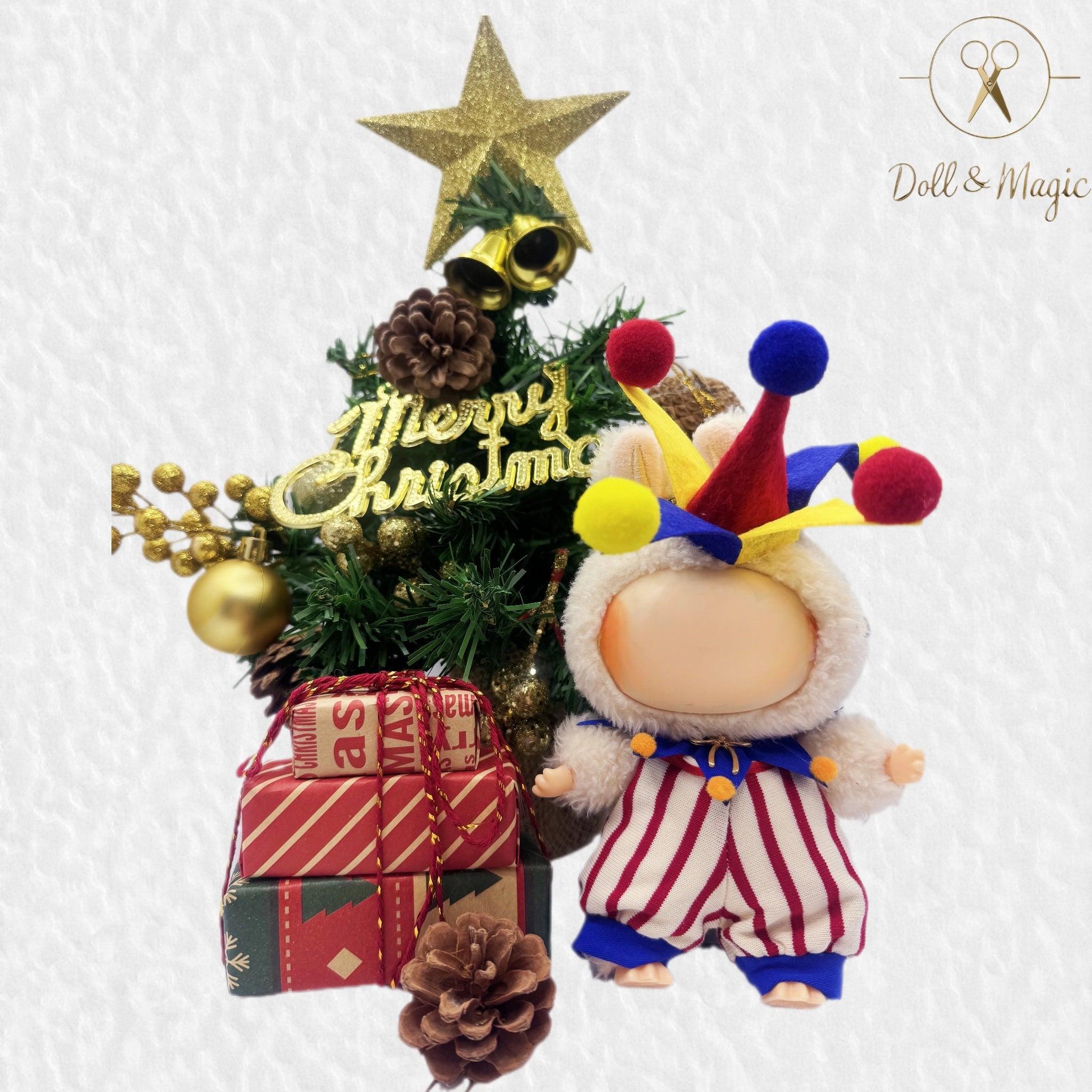 (NO Doll)Doll Outfit Clothes Set for 17cm Dolls, Hand-Knit Fashion Finished Christmas Doll's sweater for Dolls Accessories