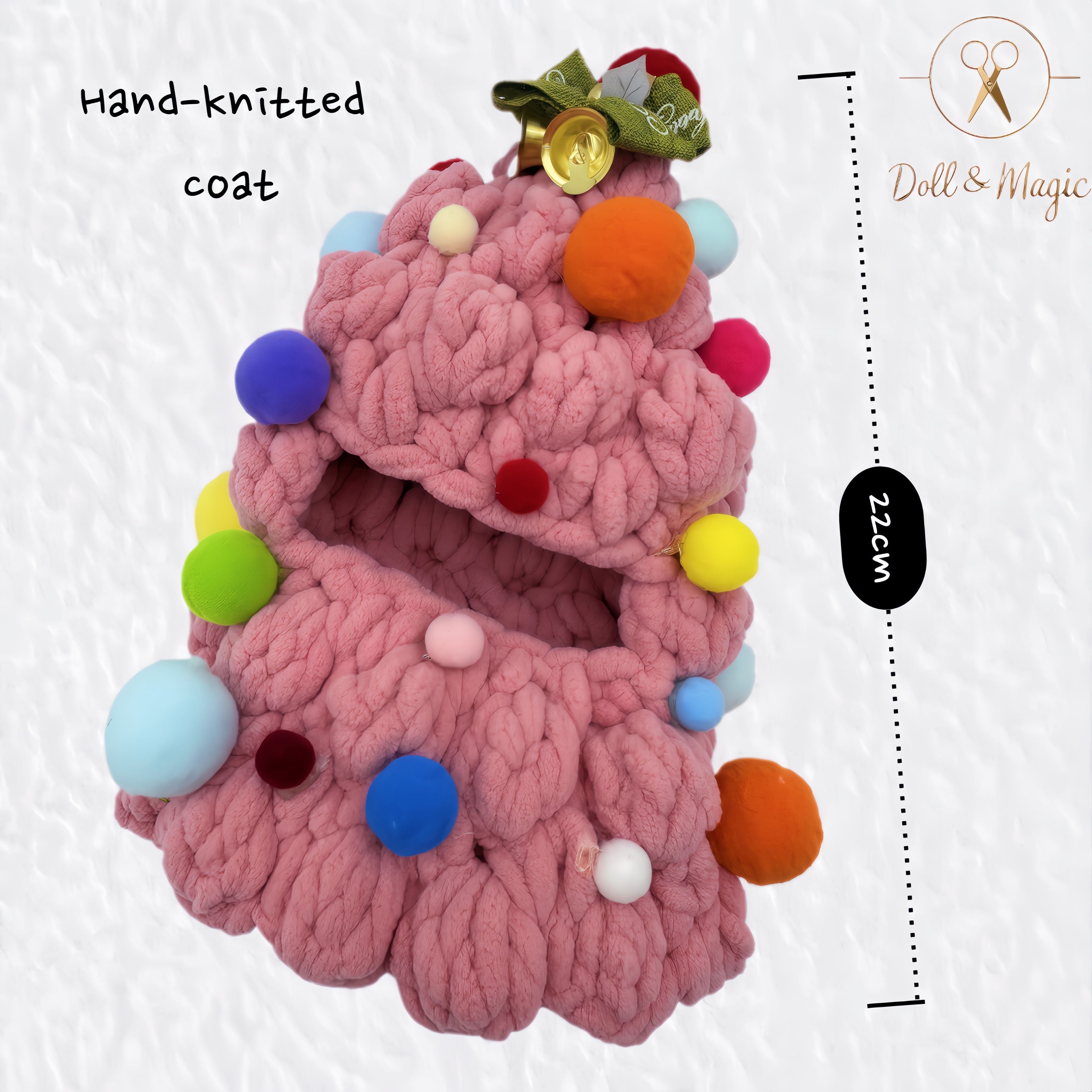 (NO Doll)Doll Outfit Clothes Set for 17cm Dolls, Hand-Knit Fashion Finished Christmas Doll's sweater for Dolls Accessories