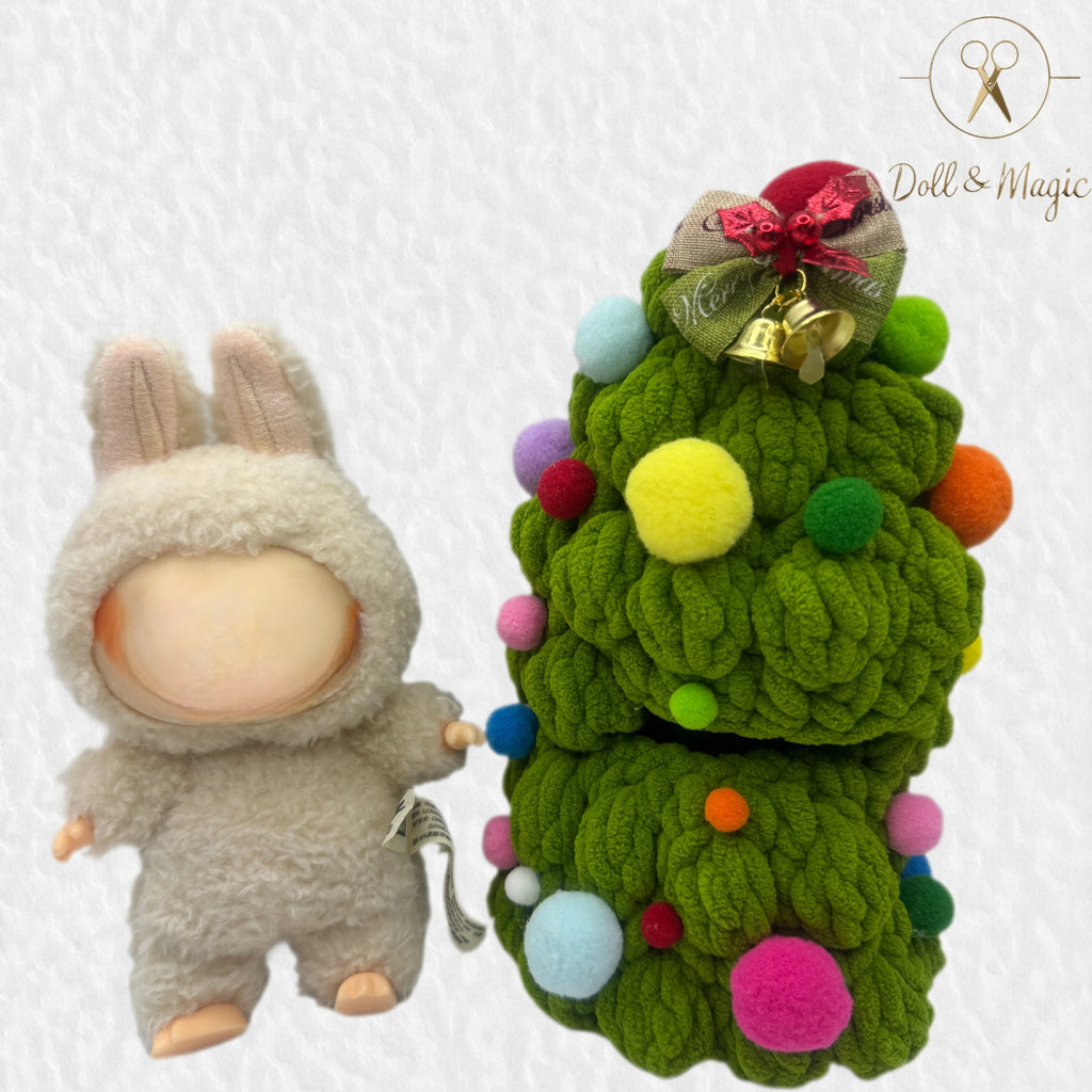 (NO Doll)Doll Outfit Clothes Set for 17cm Dolls, Hand-Knit Fashion Finished Christmas Doll's sweater for Dolls Accessories