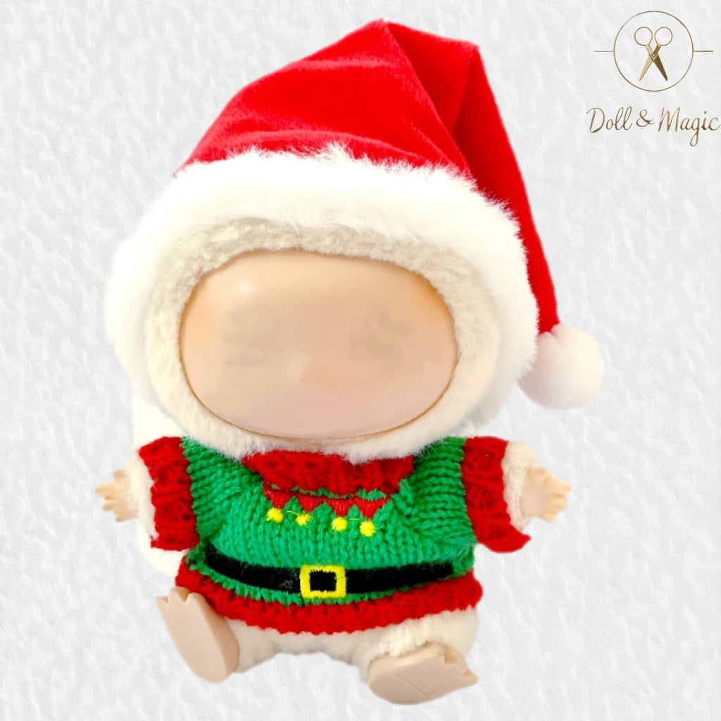 (NO Doll)Doll Outfit Clothes Set for 17cm Dolls, Hand-Knit Fashion Finished Christmas Doll's sweater for Dolls Accessories