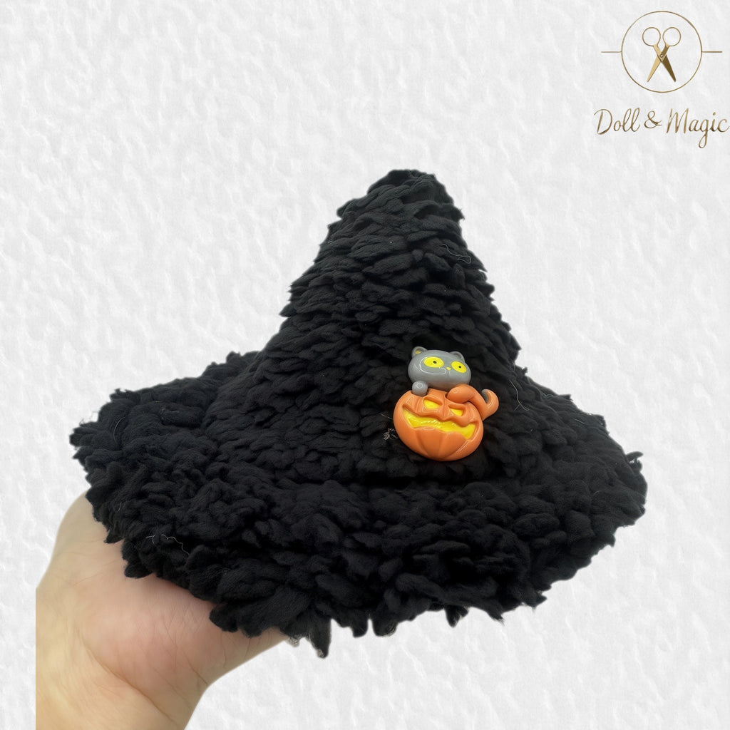 (NO Doll) Doll Outfit Clothes Set for 17cm Dolls, Premium Fashion Halloween Pumpkin Witch Hat for Dolls Accessories