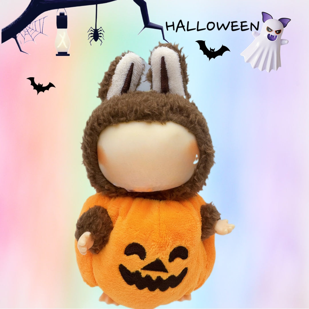 (NO Doll) Doll Outfit Clothes Set for 17cm Dolls, Premium Fashion Halloween Pumpkin Witch Hat for Dolls Accessories