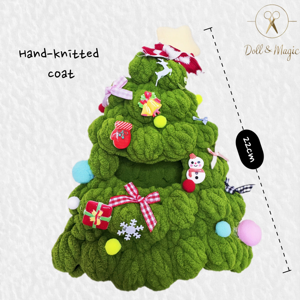 (NO Doll)Doll Outfit Clothes Set for 17cm Dolls, Hand-Knit Fashion Finished Christmas Doll's sweater for Dolls Accessories