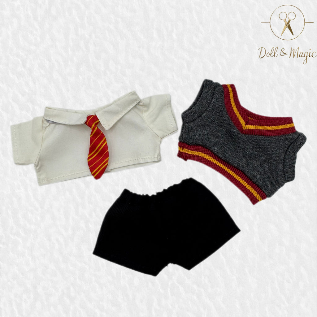 （No Doll)Cute Clothes Set for 17cm Doll – Chic Style Doll Outfit with  5 PCS of Magic Academy – Kawaii Doll Clothes Accessories for Collectors & Fans