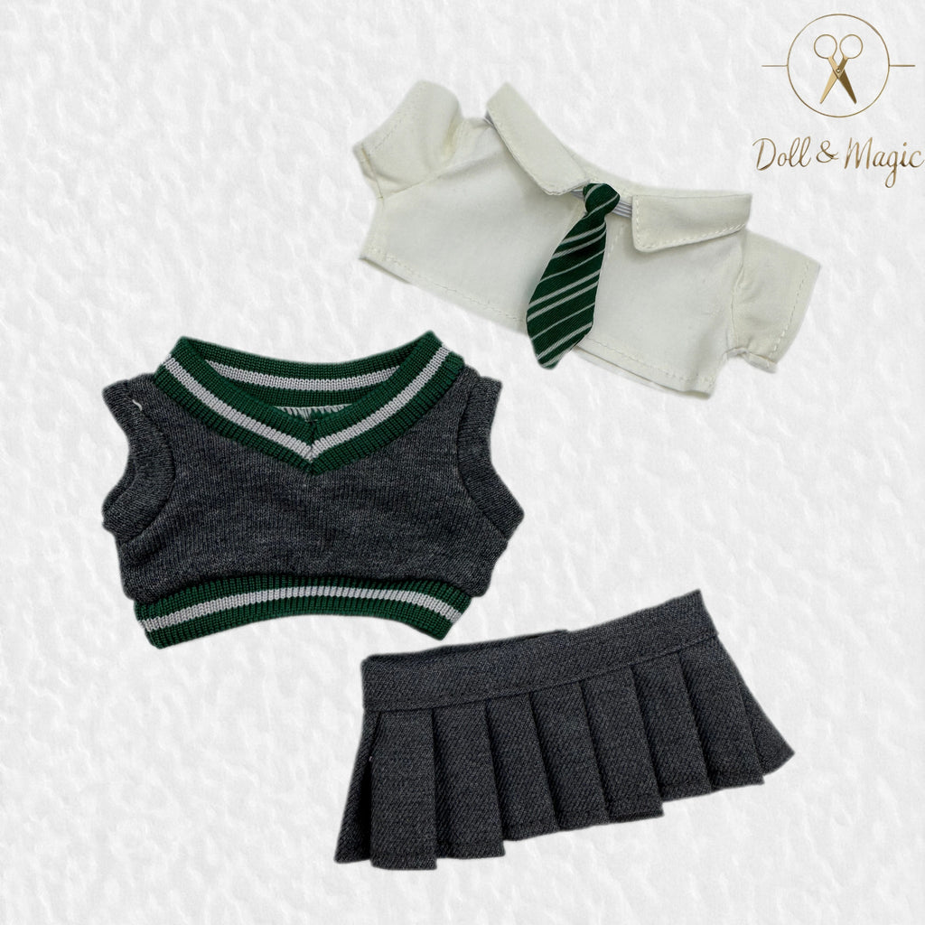 （No Doll)Cute Clothes Set for 17cm Doll – Chic Style Doll Outfit with  5 PCS of Magic Academy – Kawaii Doll Clothes Accessories for Collectors & Fans