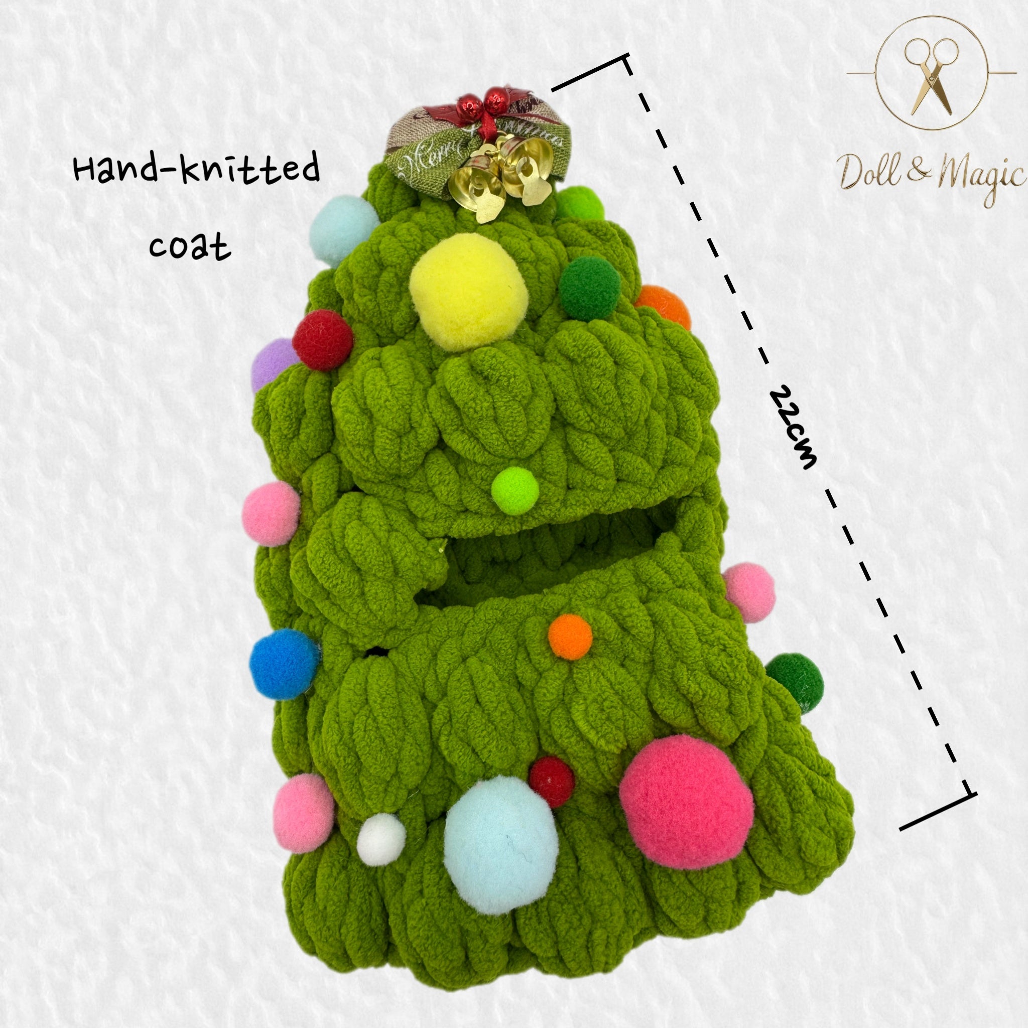 (NO Doll)Doll Outfit Clothes Set for 17cm Dolls, Hand-Knit Fashion Finished Christmas Doll's sweater for Dolls Accessories