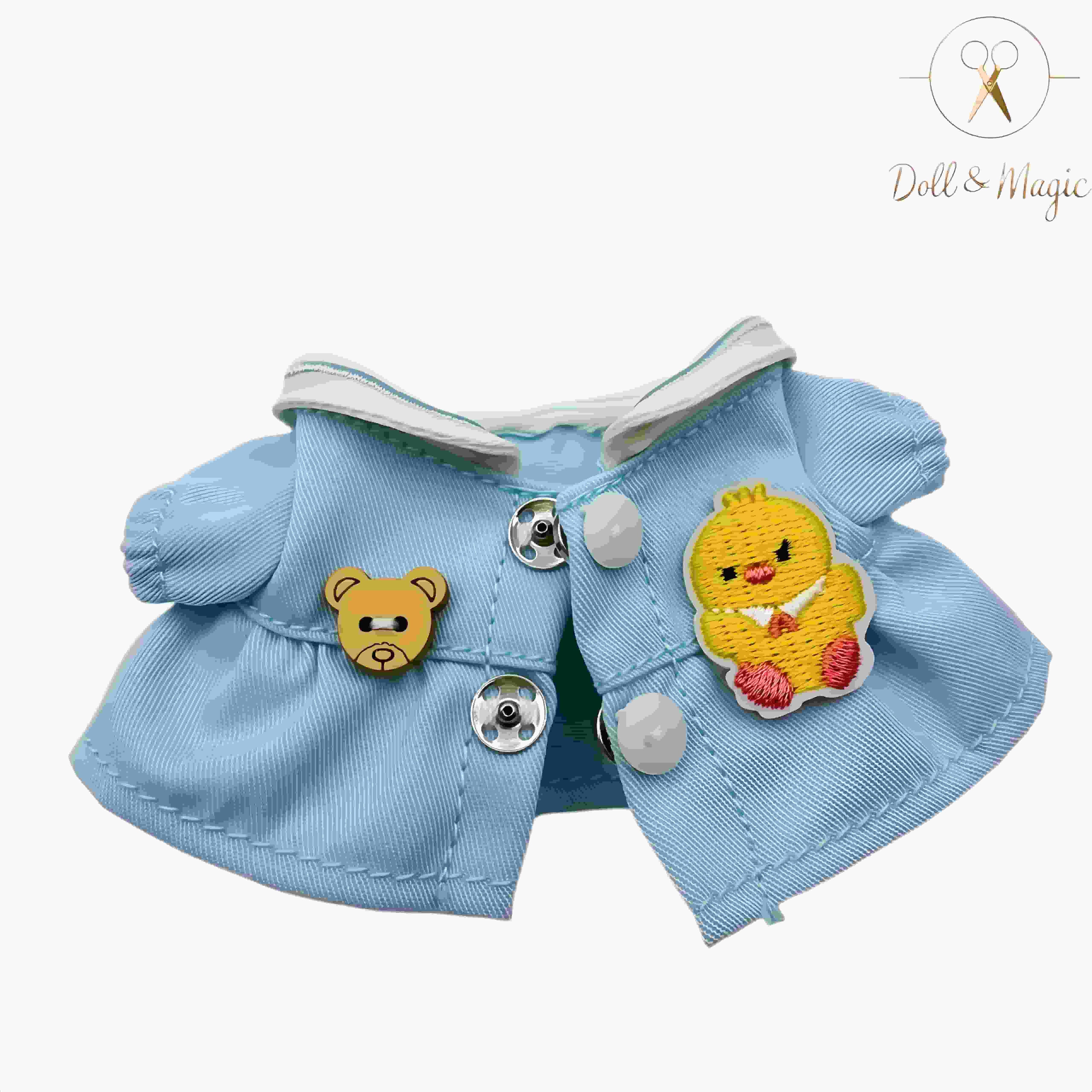 （No Doll)Cute Clothes Set for 17cm Doll – Chic Style Doll Outfit with Hat and Coat – Kawaii Doll Clothes Accessories for Collectors & Fans