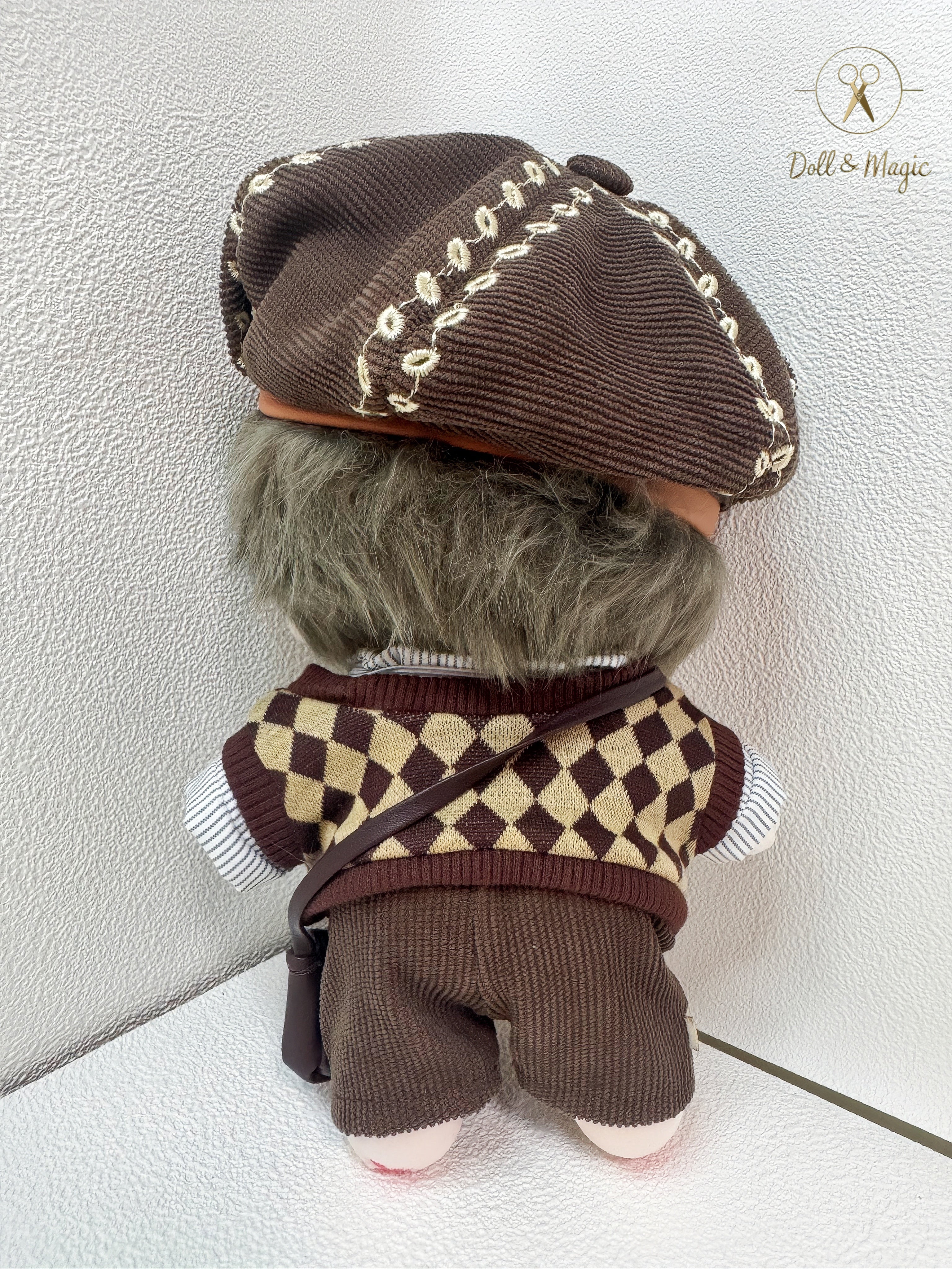 (No Doll)20cm Plush Doll Clothes 6PCS Set – Kawaii Casual Outfit for Stuffed Animal, DIY Dress Up Costume with Accessories