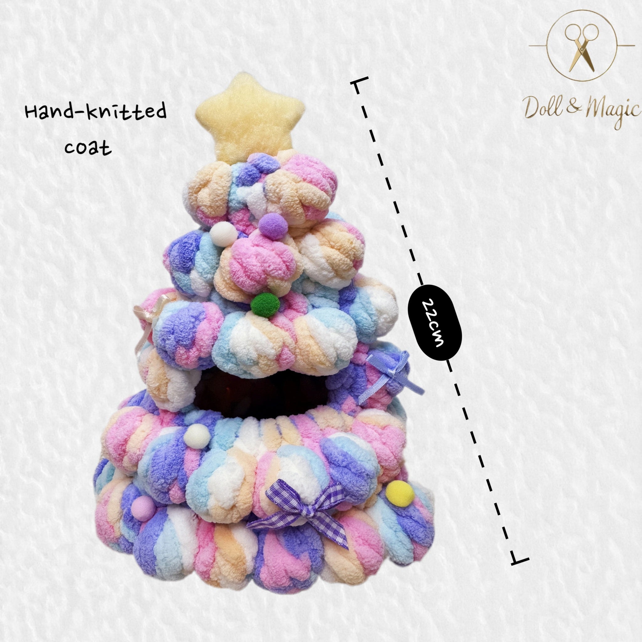 (NO Doll)Doll Outfit Clothes Set for 17cm Dolls, Hand-Knit Fashion Finished Christmas Doll's sweater for Dolls Accessories