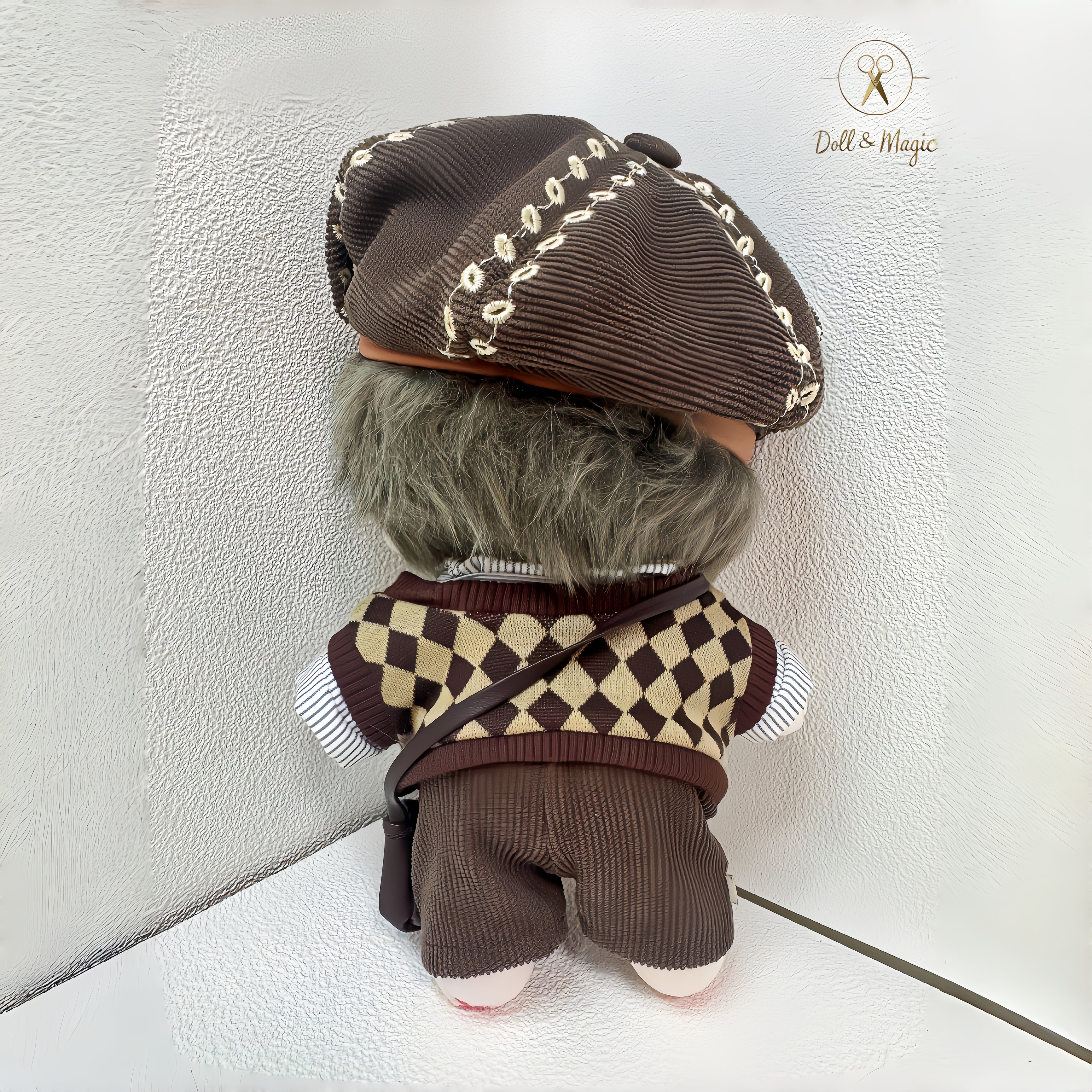 (No Doll)20cm Plush Doll Clothes 6PCS Set – Kawaii Casual Outfit for Stuffed Animal, DIY Dress Up Costume with Accessories