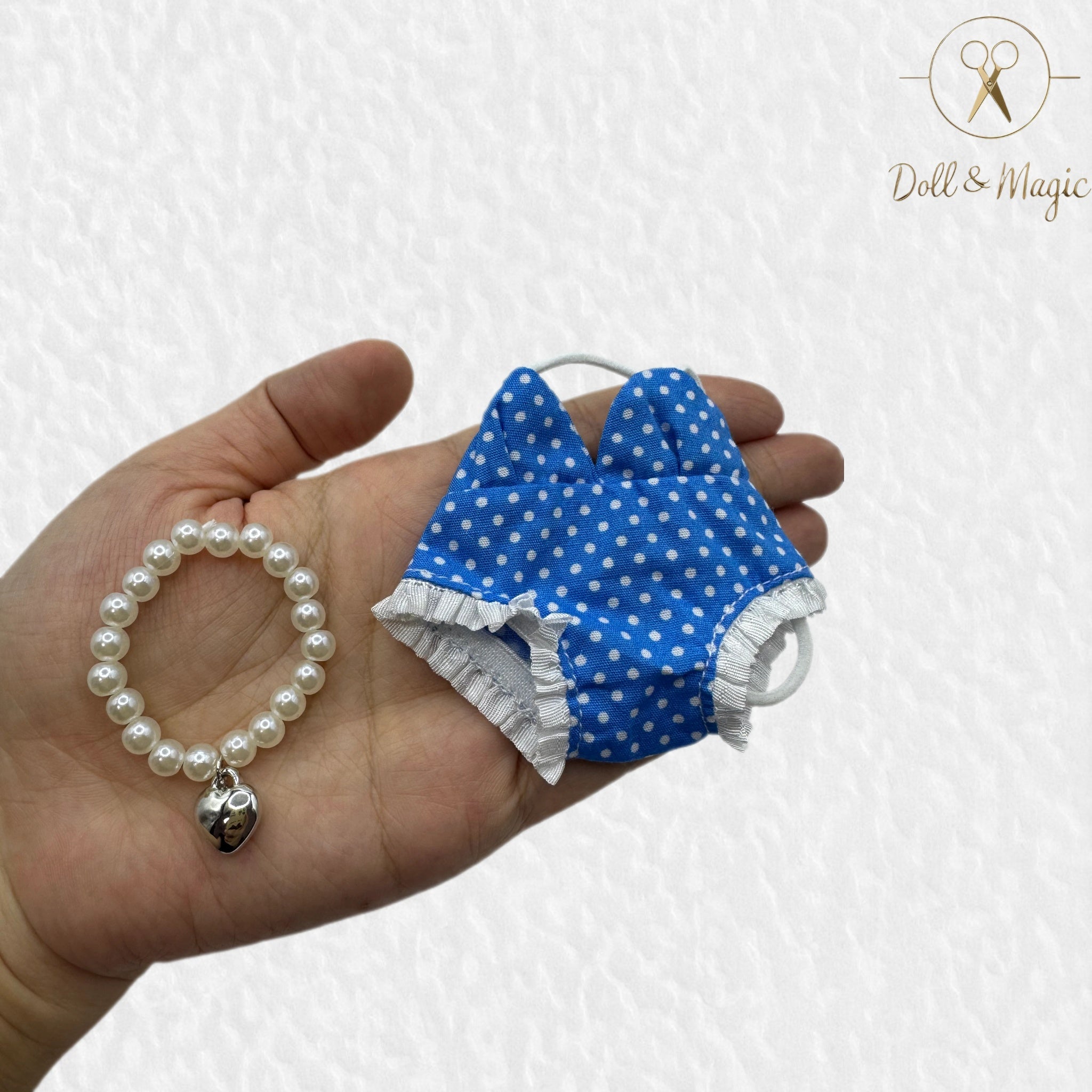 （No Doll)Cute Clothes Set for 17cm Doll – Chic Style Doll Outfit with Sunglasses, Necklace and Float – Kawaii Doll Clothes Accessories for Collectors & Fans