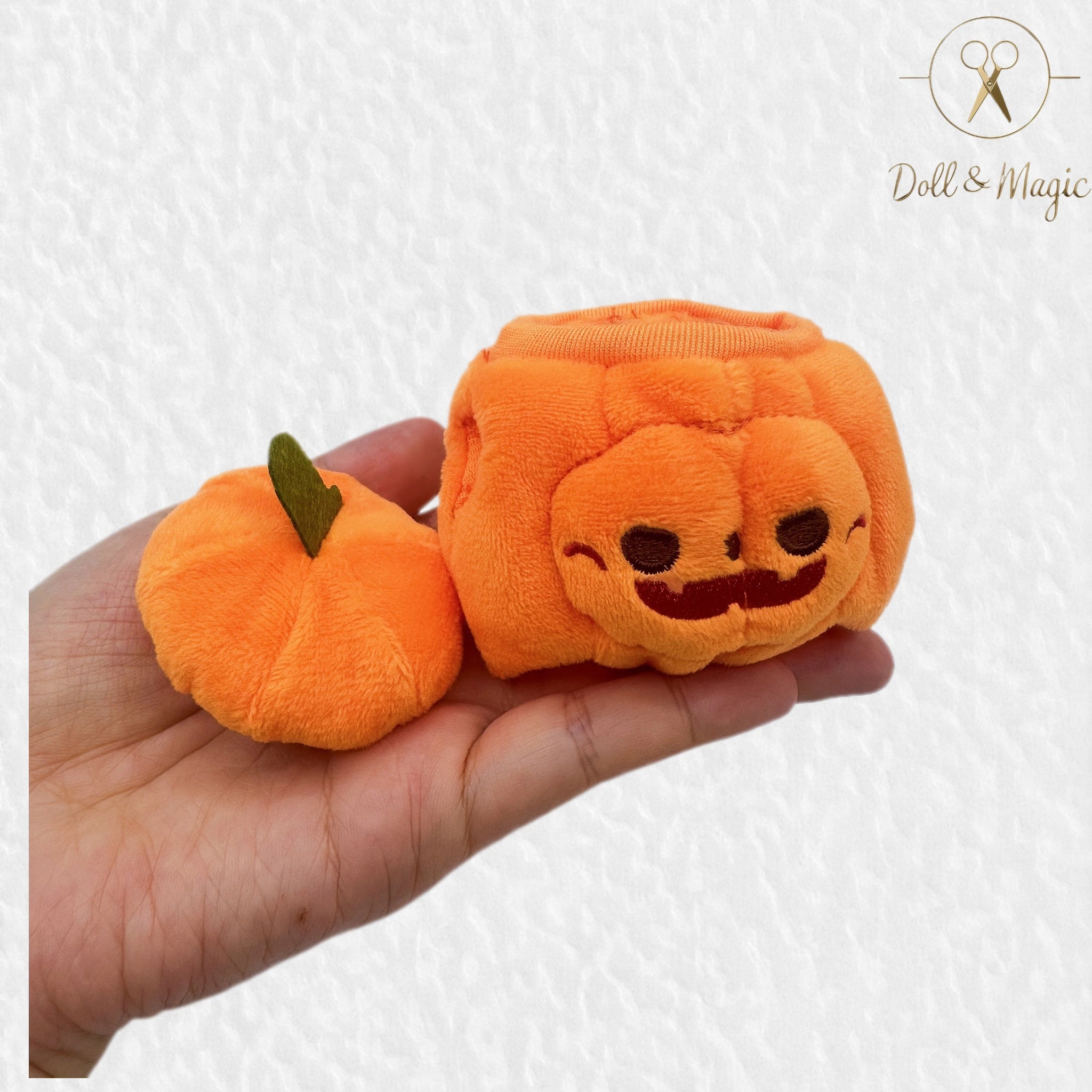 (NO Doll)Doll Outfit Clothes Set for 17cm Dolls, Premium Fashion Halloween Pumpkin Witch Hat for Dolls Accessories