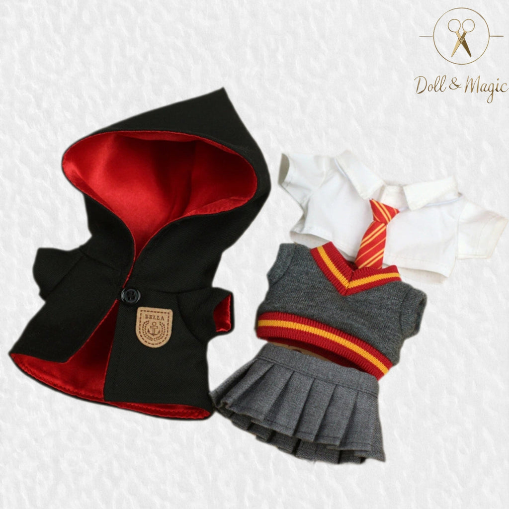（No Doll)Cute Clothes Set for 17cm Doll – Chic Style Doll Outfit with  5 PCS of Magic Academy – Kawaii Doll Clothes Accessories for Collectors & Fans
