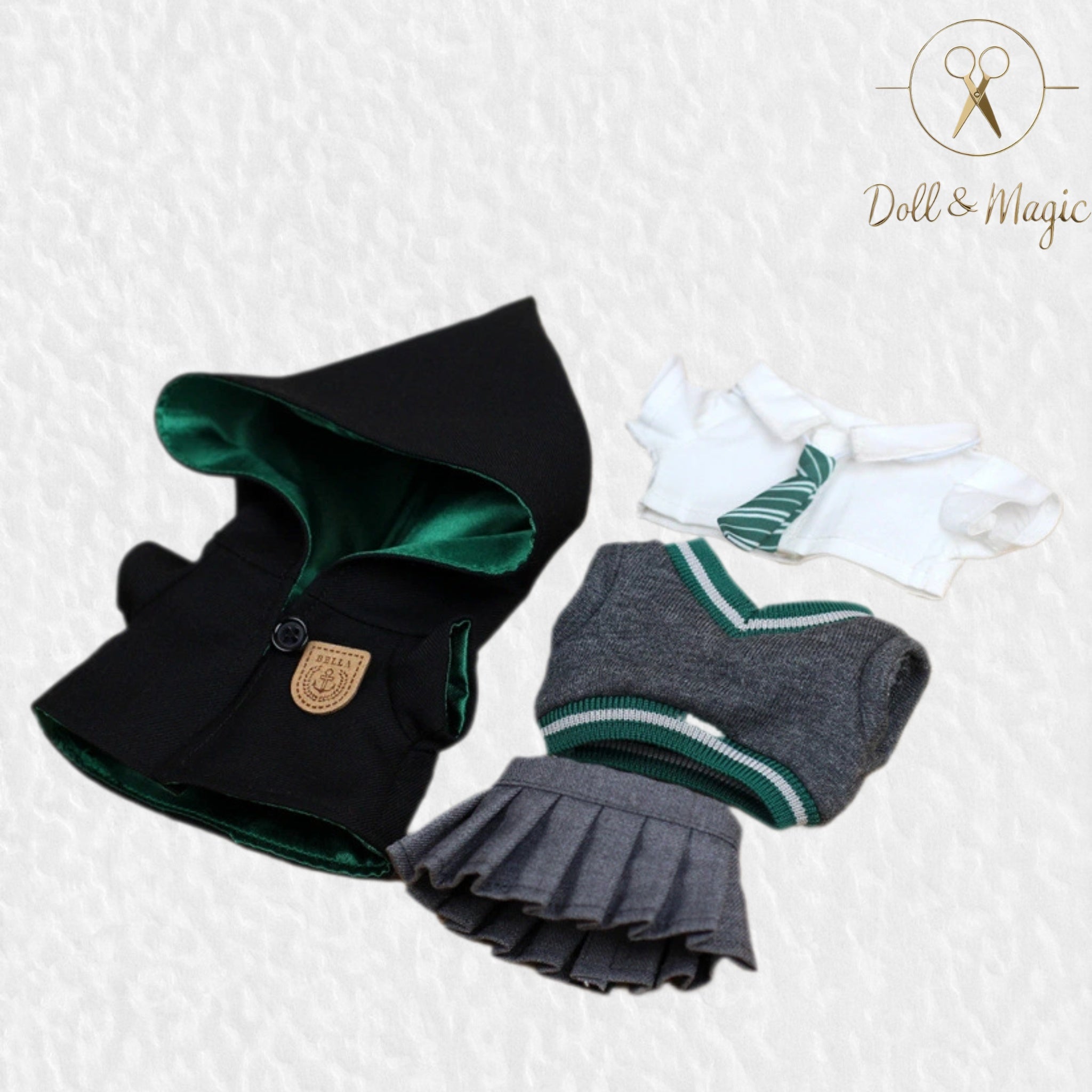 （No Doll)Cute Clothes Set for 17cm Doll – Chic Style Doll Outfit with  5 PCS of Magic Academy – Kawaii Doll Clothes Accessories for Collectors & Fans