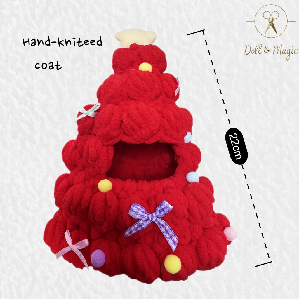 (NO Doll)Doll Outfit Clothes Set for 17cm Dolls, Hand-Knit Fashion Finished Christmas Doll's sweater for Dolls Accessories