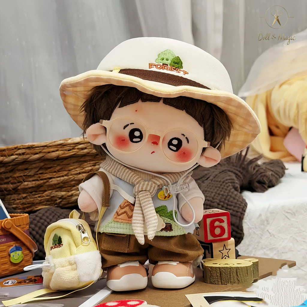 Little Beer Forest 20cm Doll Outfit  6PCS Set – Kawaii Casual Outfit with Accessories, Perfect Gift for Plush Doll Lovers (No Doll)