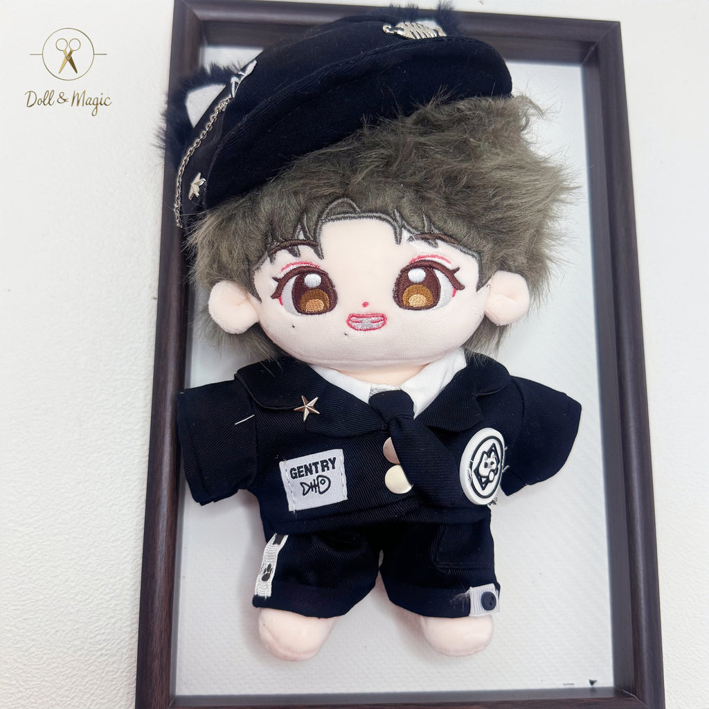 (No Doll)20cm Plush Doll Clothes 6PCS Set – Kawaii Casual Outfit for Stuffed Animal, DIY Dress Up Costume with Accessories