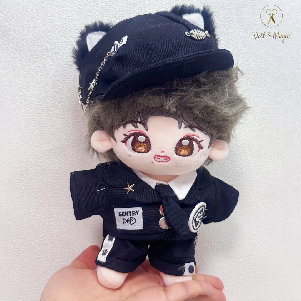 (No Doll)20cm Plush Doll Clothes 6PCS Set – Kawaii Casual Outfit for Stuffed Animal, DIY Dress Up Costume with Accessories