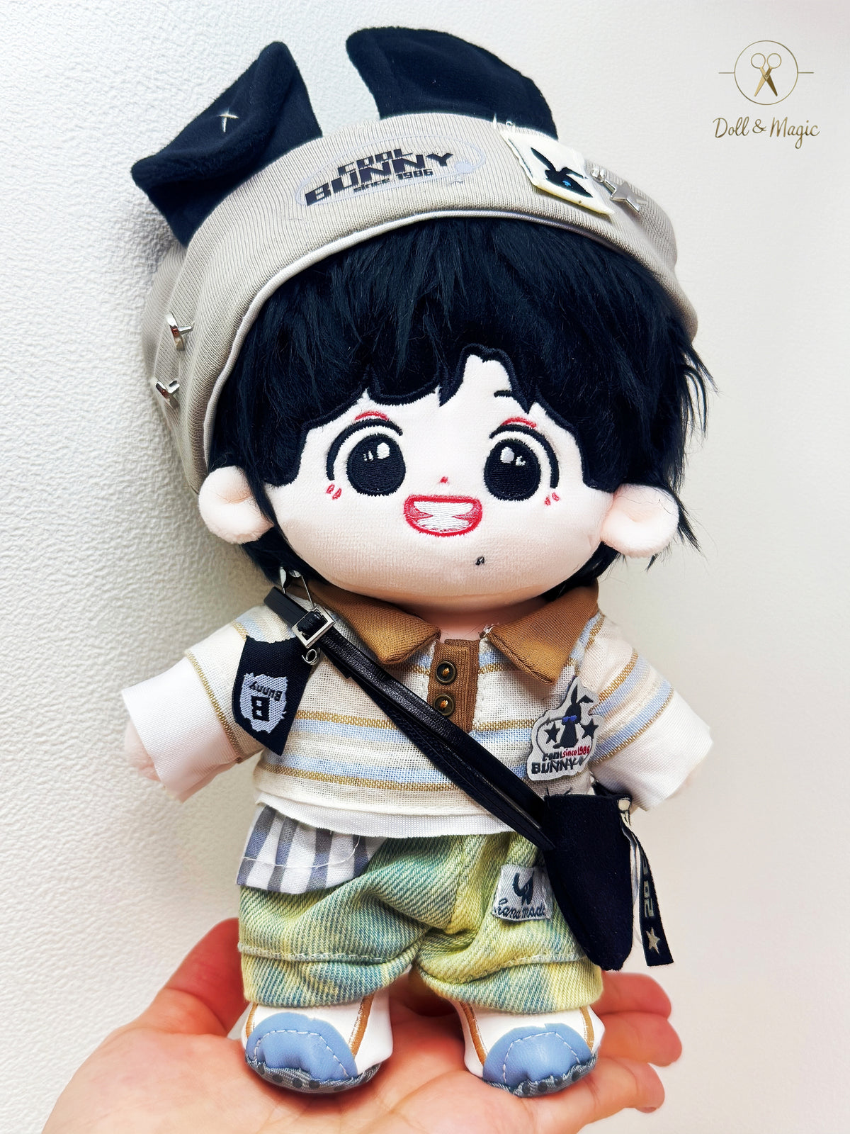 20cm Doll Clothes 5PCS Set – Kawaii Casual Outfit with Accessories, Perfect Gift for Plush Doll Lovers (No Doll)