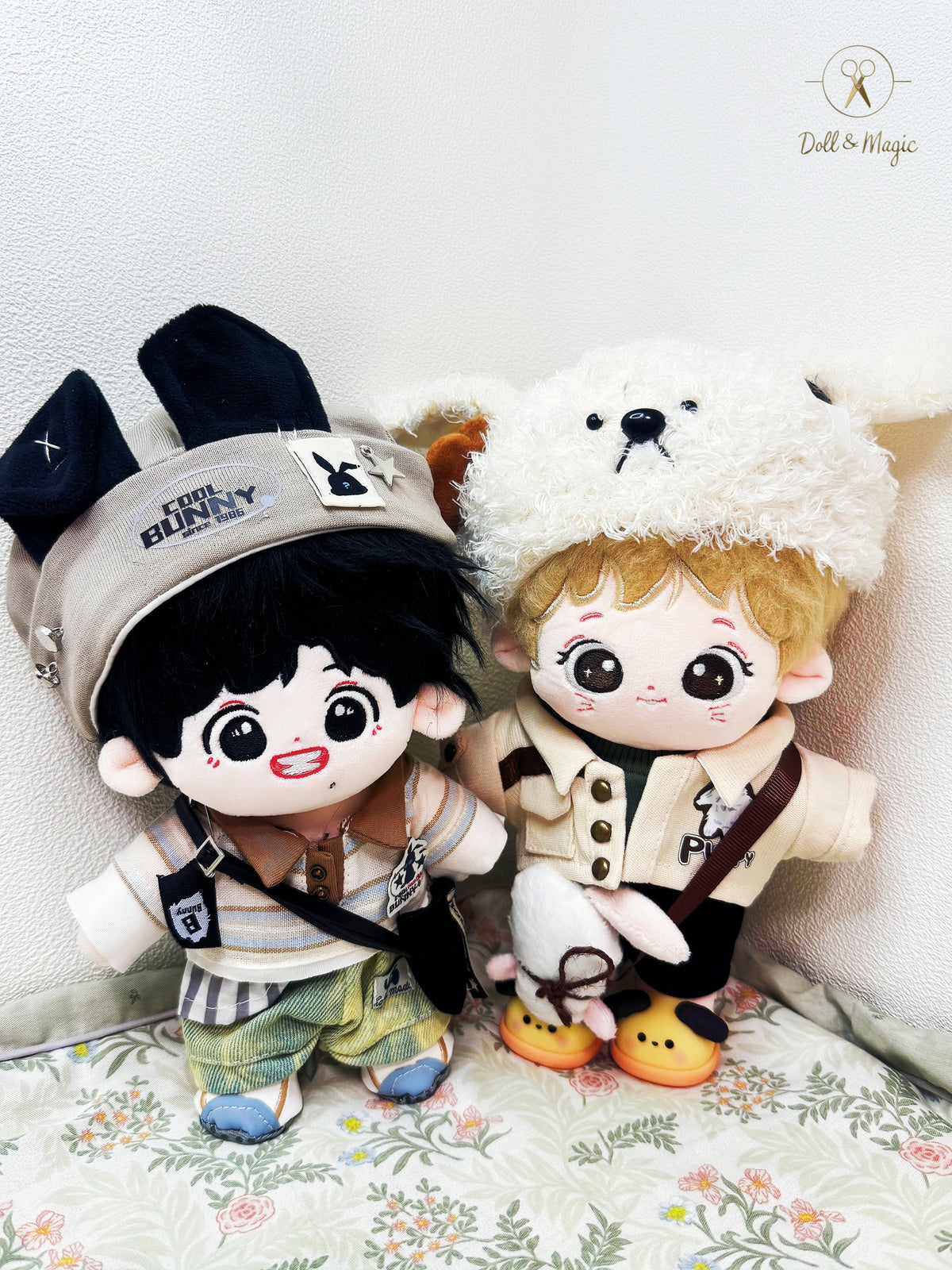 20cm Doll Clothes 5PCS Set – Kawaii Casual Outfit with Accessories, Perfect Gift for Plush Doll Lovers (No Doll)