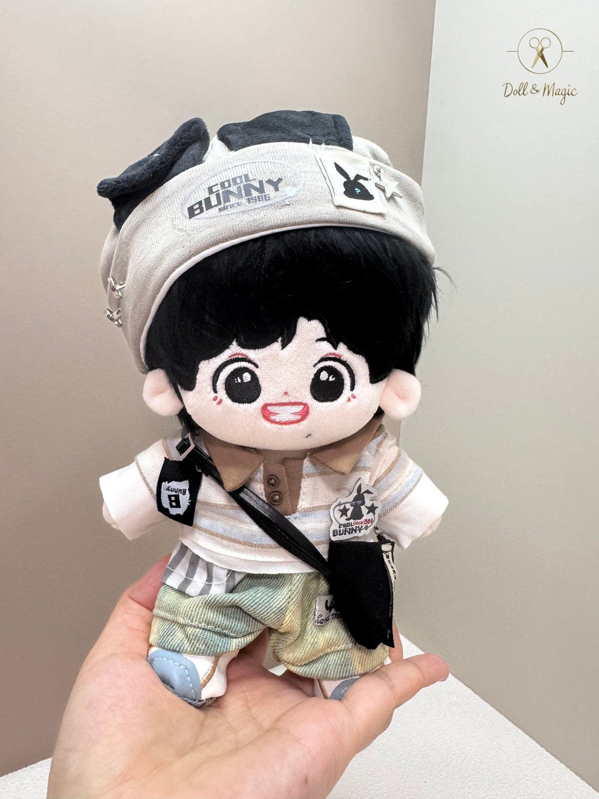 20cm Doll Clothes 5PCS Set – Kawaii Casual Outfit with Accessories, Perfect Gift for Plush Doll Lovers (No Doll)