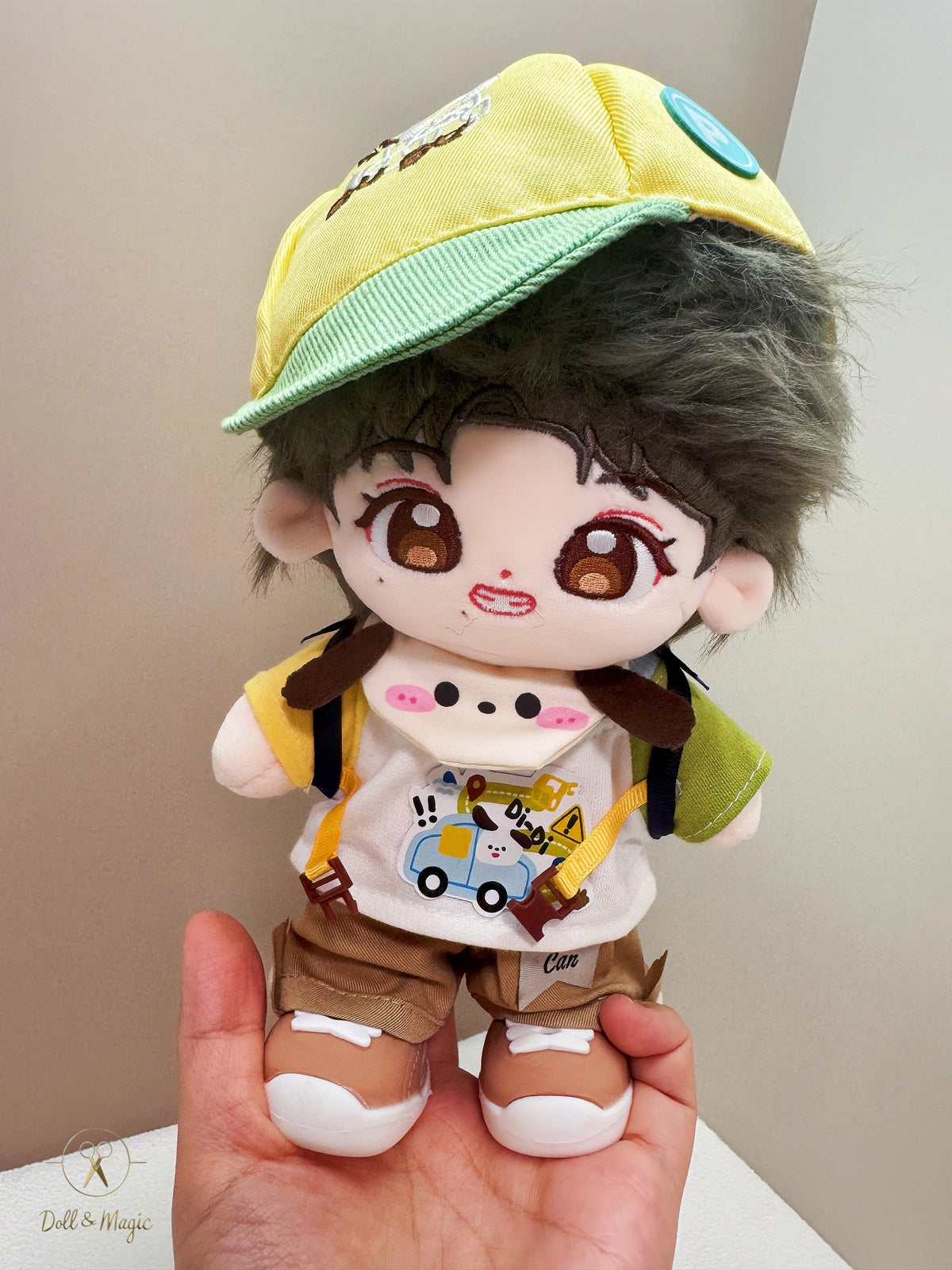 Puppy Didi Car 20cm Doll Outfit  6PCS Set – Kawaii Casual Outfit with Accessories, Perfect Gift for Plush Doll Lovers (No Doll)