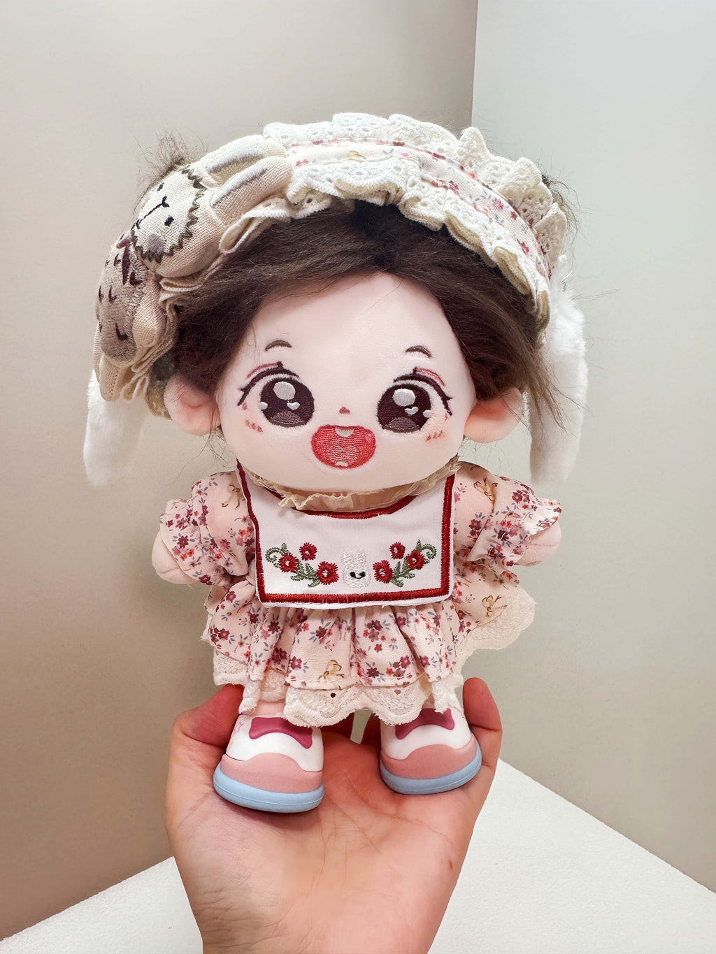 Bunny Whispers 20cm Doll Outfit  3PCS Set – Kawaii Casual Outfit with Accessories, Perfect Gift for Plush Doll Lovers (No Doll)