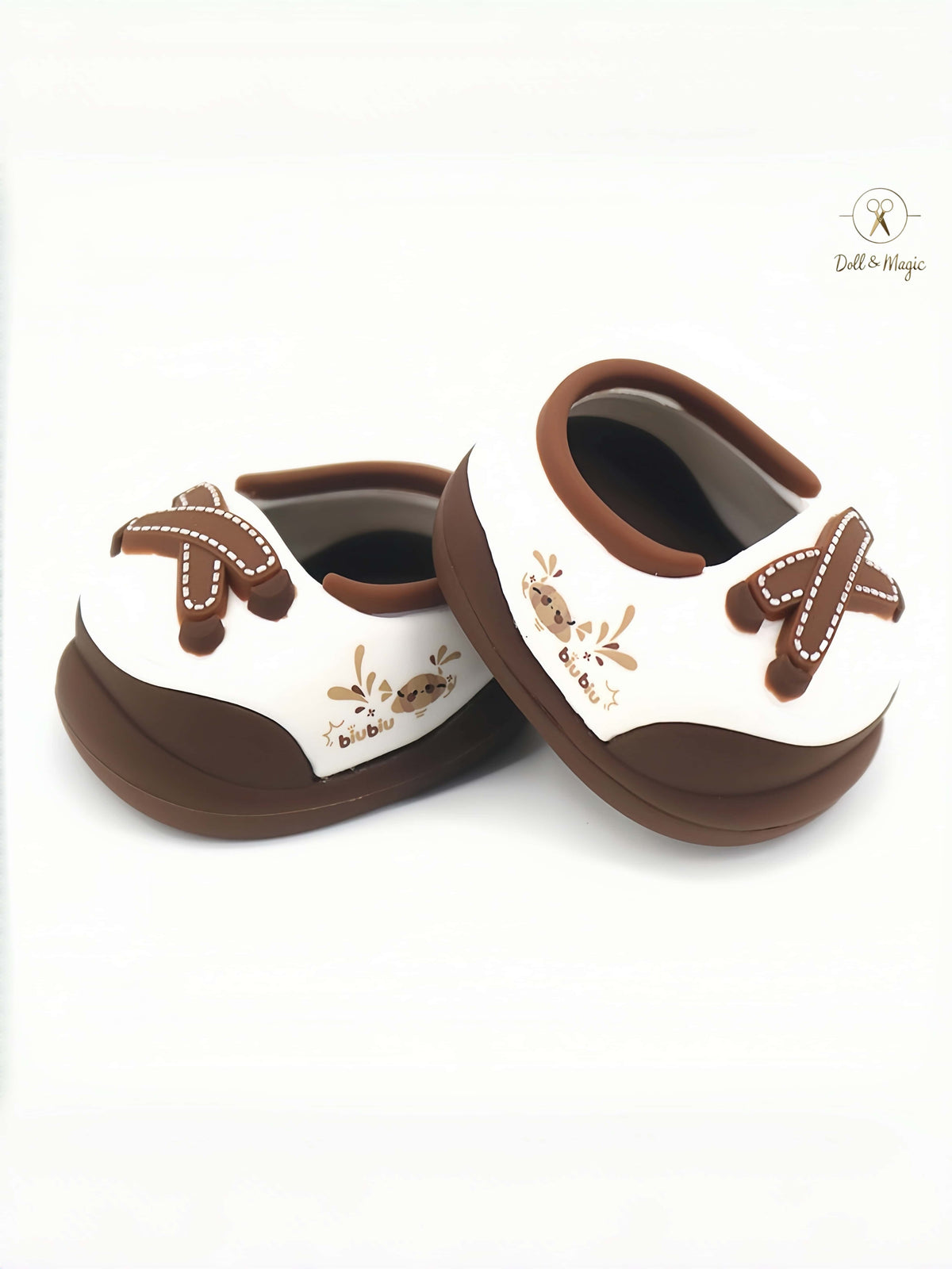Steady Steps Standable 20cm Cotton Doll Sneakers | Cute Bunny & Bow First-Walker Shoes
