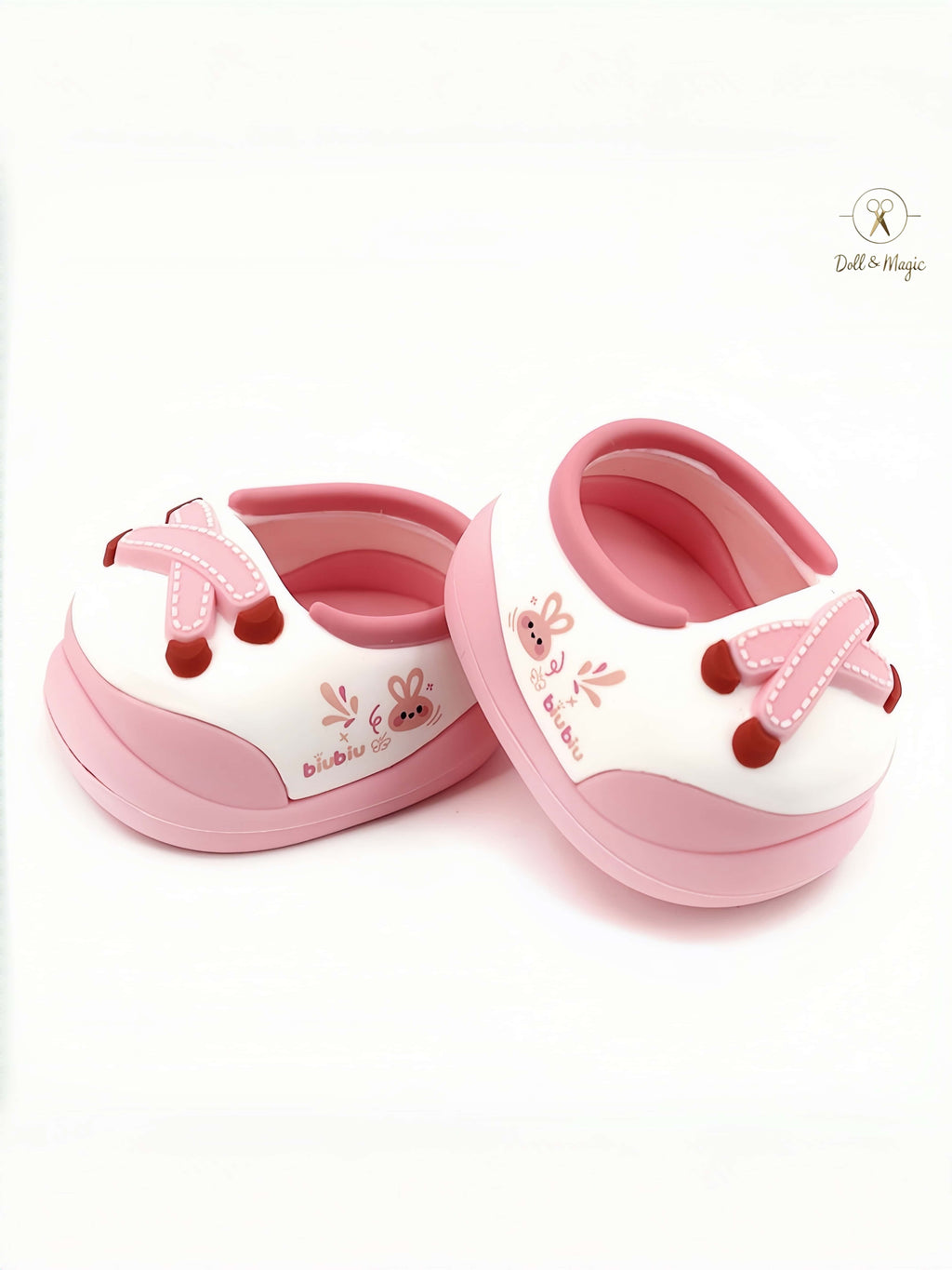 Steady Steps Standable 20cm Cotton Doll Sneakers | Cute Bunny & Bow First-Walker Shoes
