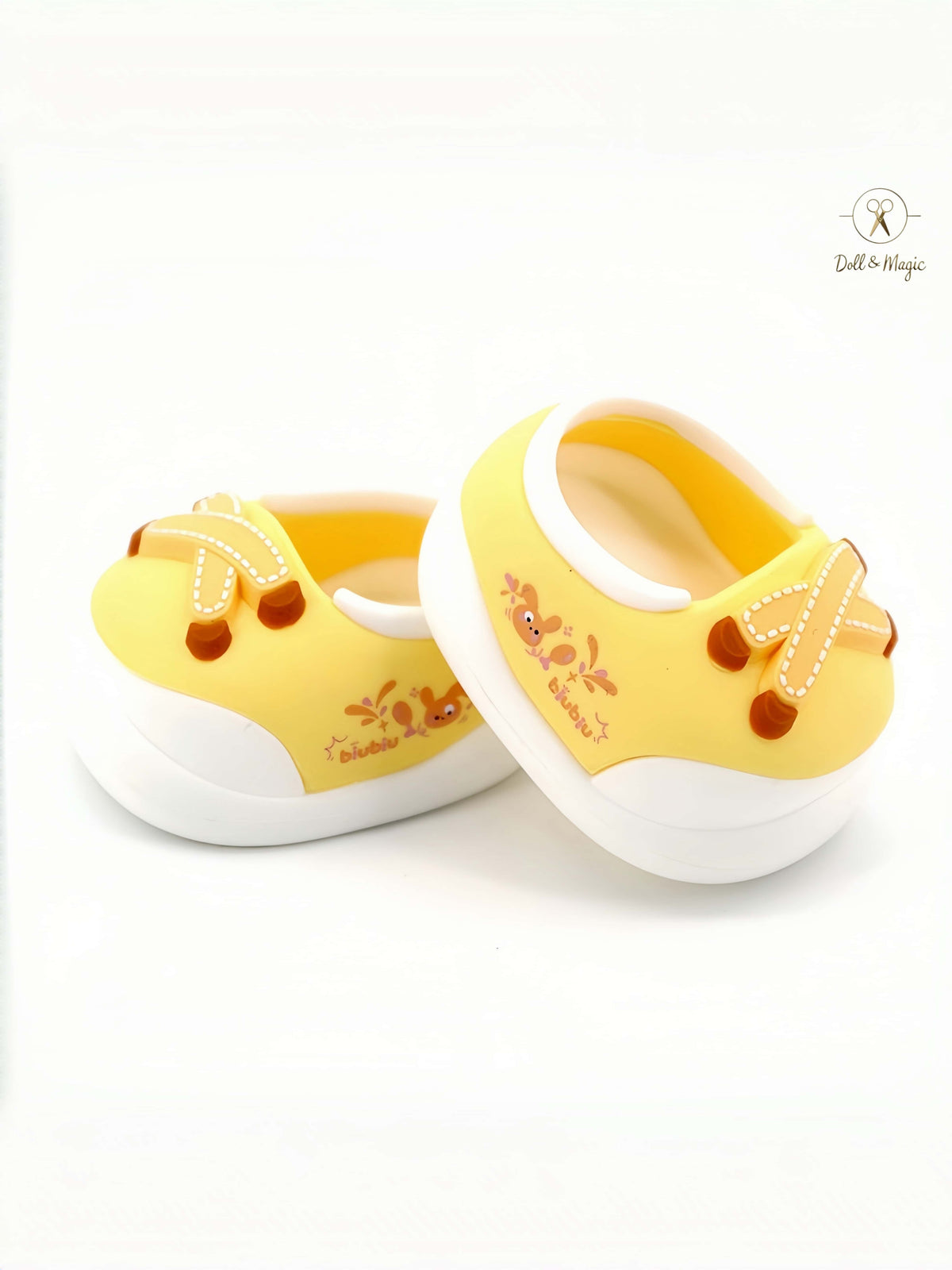 Steady Steps Standable 20cm Cotton Doll Sneakers | Cute Bunny & Bow First-Walker Shoes