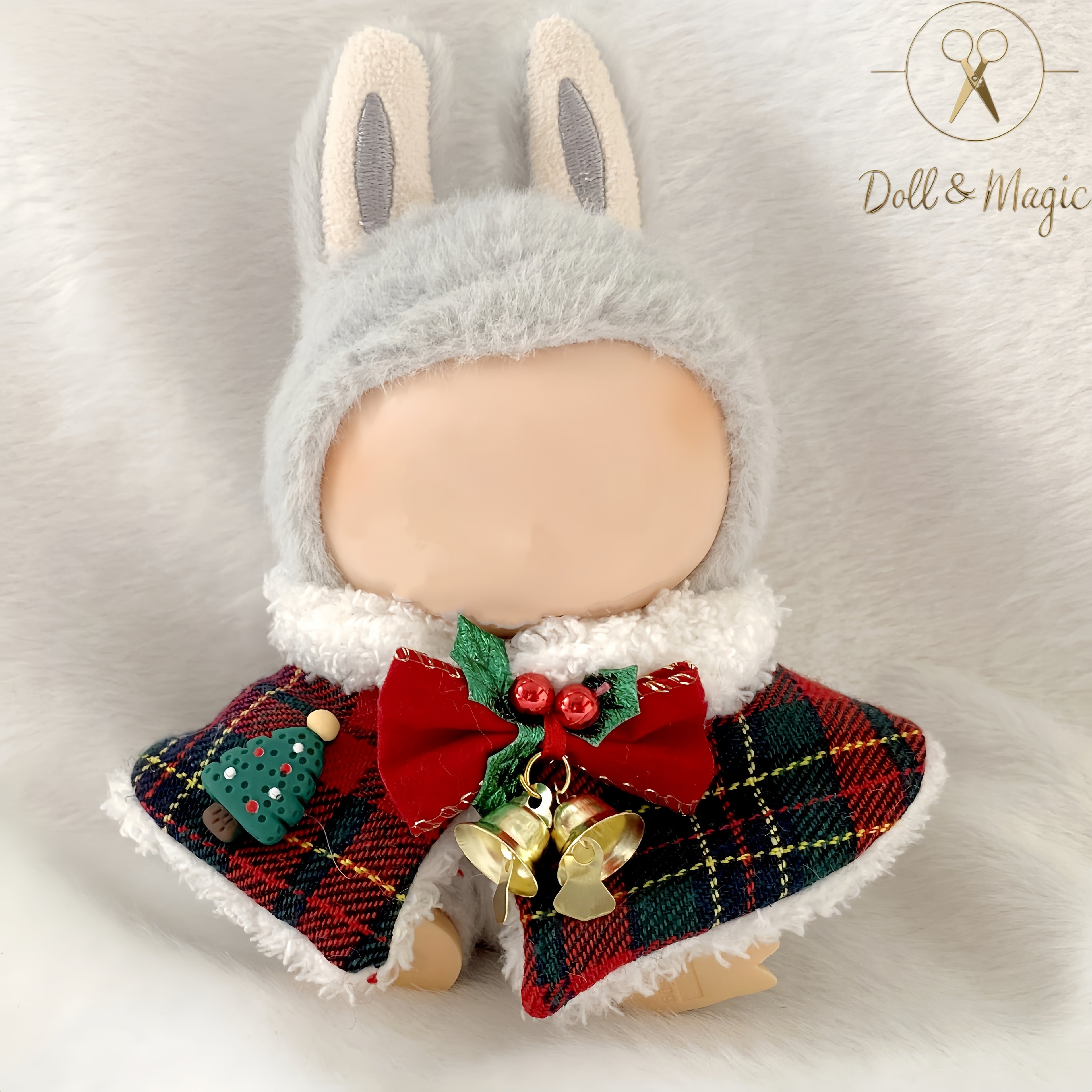 (NO Doll)Doll Outfit Clothes Set for 17cm Dolls, Hand-Knit Fashion Finished Christmas Doll's sweater for Dolls Accessories